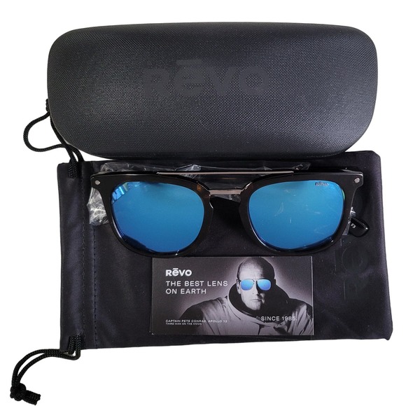Revo ATLAS Tortoise Silver POLARIZED Blue GLASS Lens Sunglass 1179 02 New - Picture 3 of 8